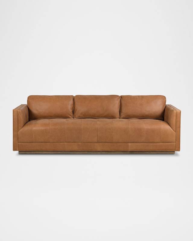 Kiera Leather Sofa, 90"